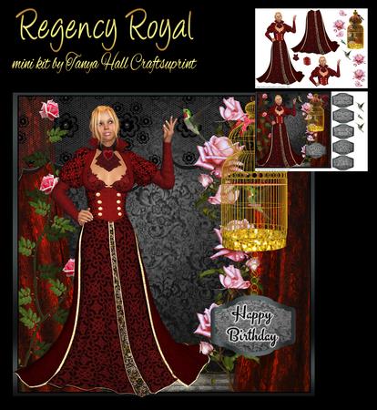 Regency Royal Birthday Mini Kit with Humming Birds and Femal