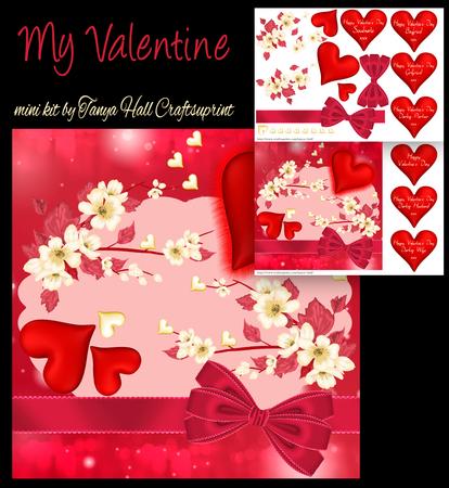 My Valentine Hearts and Flowers Mini Kit