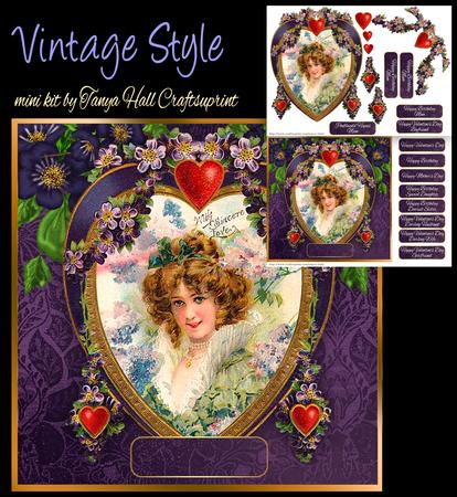Vintage Valentine's Birthday Mother's Day Mini Kit