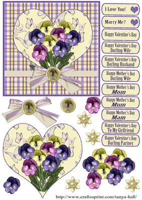 Pansy Mother's Day / Valentine's Day Quick Card
