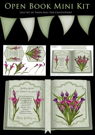 Lily Open Book Floral Mini Kit