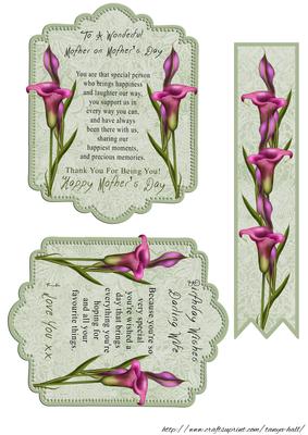 Mother's Day Birthday Insert to Match Lily Mini Kit