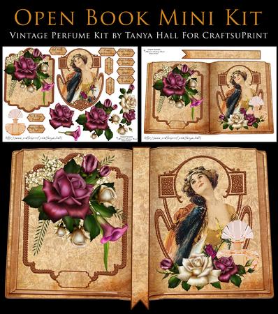 Vintage Perfume Open Book Mini Kit