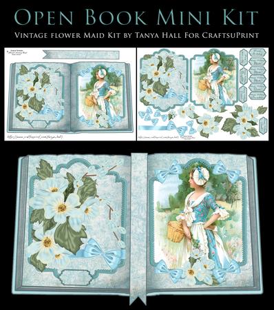Vintage Flower Maid Open Book Mini Kit