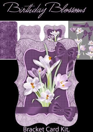 Floral Crocus Bracket Card Kit Birthday / Mother's Day