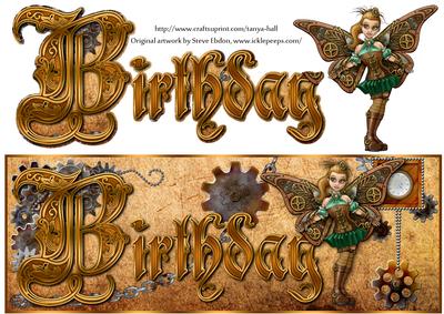 Fantasy Steampunk Fairy Large Dl Card