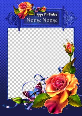 Custom Photo Floral Greeting Card