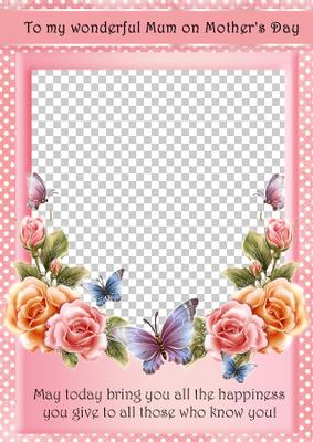 Mother's Day or Birthday Floral Your Photo Here Card