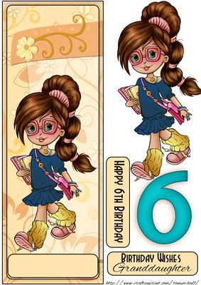Cute as a Button Long Dl Birthday Card
