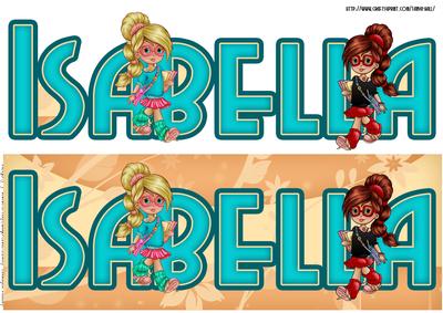 Isabella Birthday Card with Cute Little Girls Large Dl