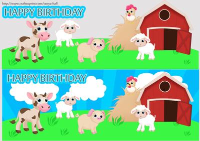 Jolly Farm Children's Large Dl Quick Card