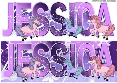 Jessica Large Dl Unicorn Quick Card