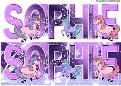Sophie Large Dl Unicorn Birthday Quick Card