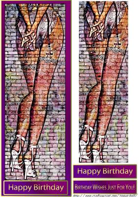 Sexy Legs Graffiti Long Dl Quick Card