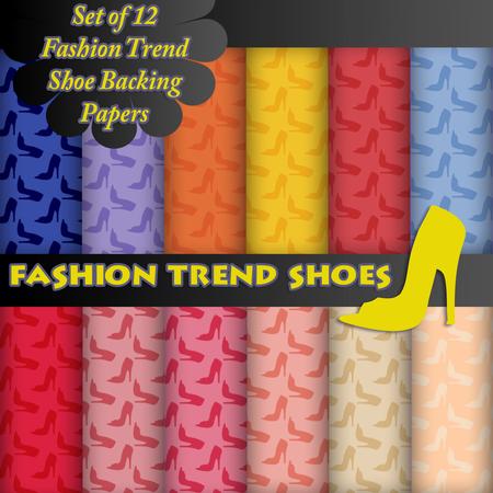 Fashion Shoe Backgrounds x 12