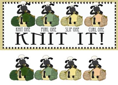 Knitting Sheep for Any Occasion or Framed Print