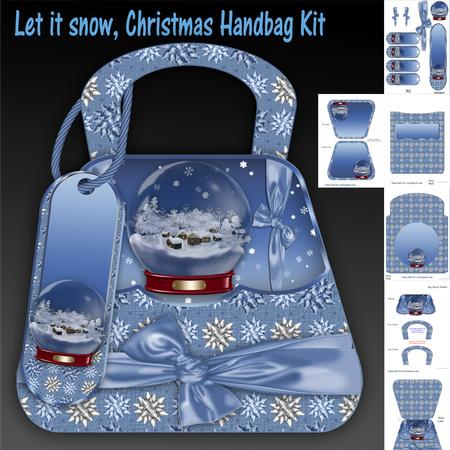 Let It Snow Christmas Handbag Card Kit