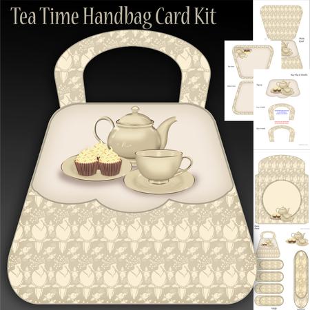 Tea Time Birthday Handbag Card Kit