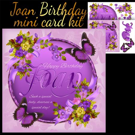 Joan Birthday Mini Kit Floral Cameo