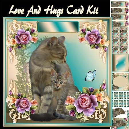 Love and Hugs Greeting Card Kit