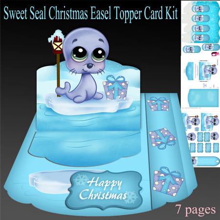 Sweet Seal Christmas Easel Card Topper Kit
