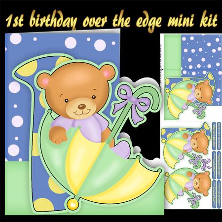 1st Birthday Over the Edge Mini Card Kit