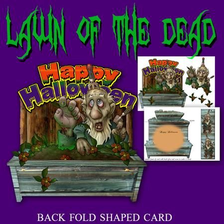 Lawn of the Dead Shaped Halloween Card