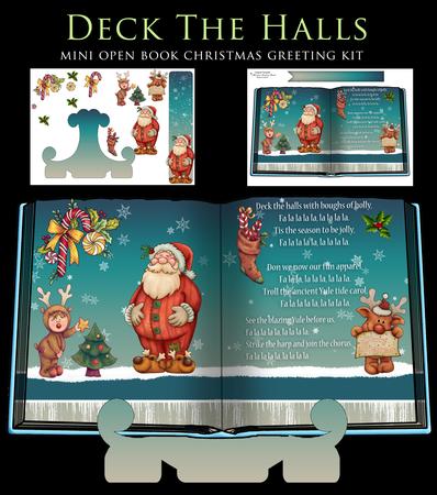 Deck the Halls Song Open Book Mini Kit