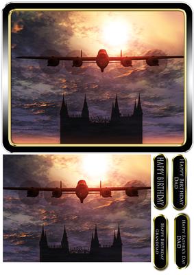 Lancaster Bomber Over Lincoln Cathedral