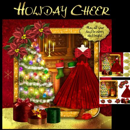 Christmas Cheer Dress and Gifts Mini Card Kit