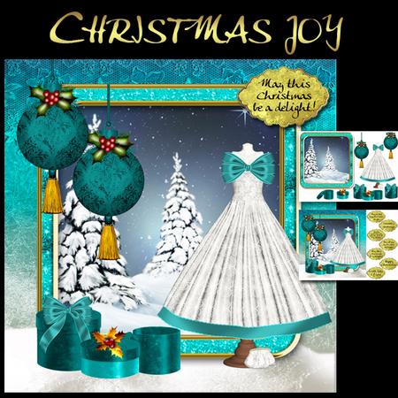 Christmas Joy Dress and Gift Mini Card Kit