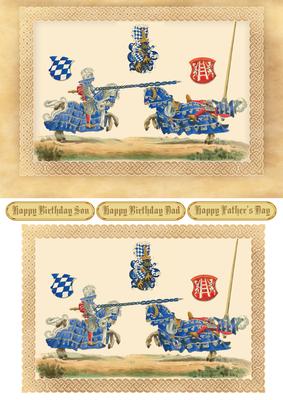 Son Dad Father's Day Jousting Quick Card