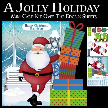 A Jolly Holiday Santa Mini Card Kit Over the Edge