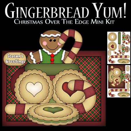 Gingerbread Yum Over the Edge Mini Kit Card Topper