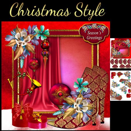 Christmas Style Shoe and Gifts Mini Card Kit