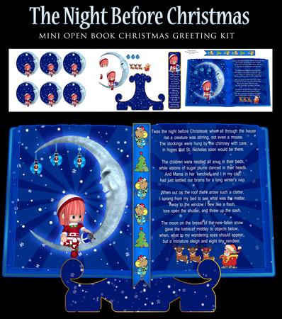 Open Book Night Before Christmas Mini Kit