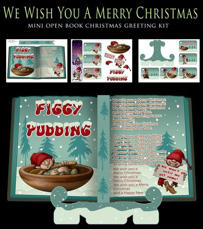 We Wish You a Merry Christmas Open Book Mini Card Kit