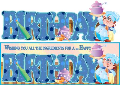 Chef Fun Birthday Large Dl Kit for Any Person