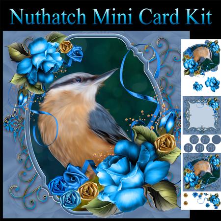 Nuthatch Bird Birthday Mini Card Kit