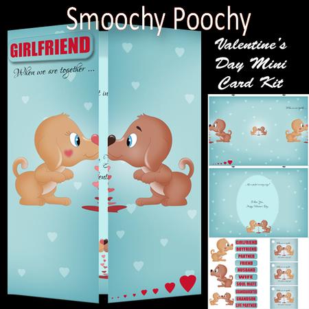 Puppy Love Double Fold Valentine's Day Card Mini Kit