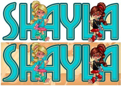 Shayla Birthday Large Dl Card with Little Girls