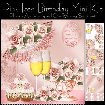 Pink Iced Birthday, Wedding, Anniversary Mini Kit