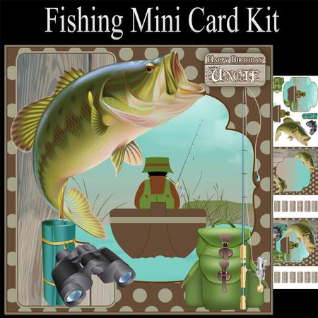 Fishing Mini Card Kit Birthday or Father's Day