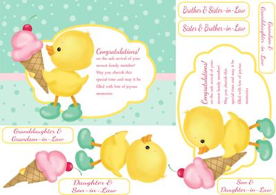 New Paper Congratulations Ducky Quick Card