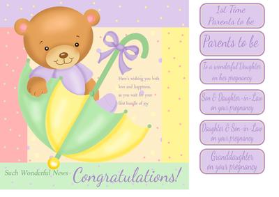 Pregnancy Congratulations Greeting Card