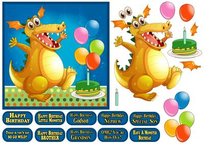 Monster Birthday Fun Step by Step Card