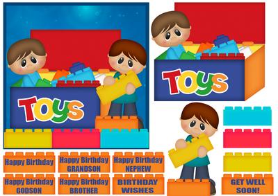 Building Block Birthday Card Sheet