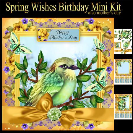 Spring Wishes Butterfly and Bird Mini Kit
