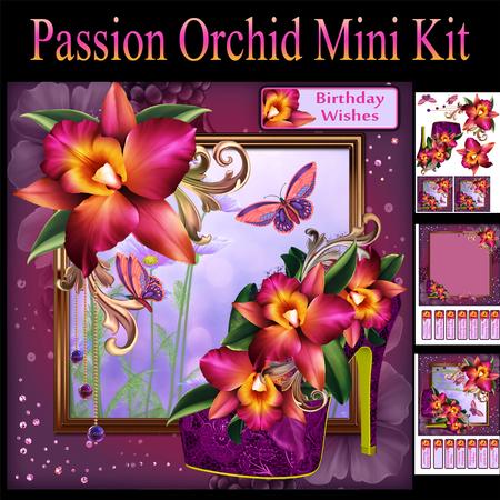 Passion Orchid Mini Card Card Kit with Shoe