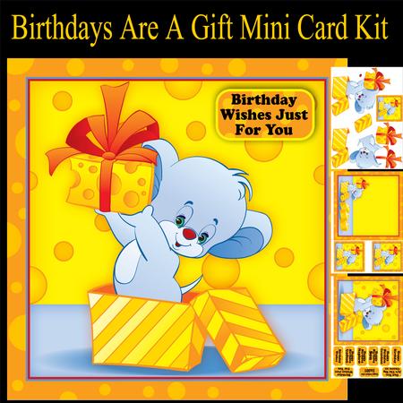 Birthdays Are a Gift Mini Card Kit